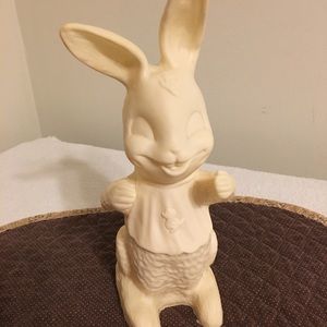 Vintage Ashland Rubber Products Corp White Rabbit Squeaker Toy Works